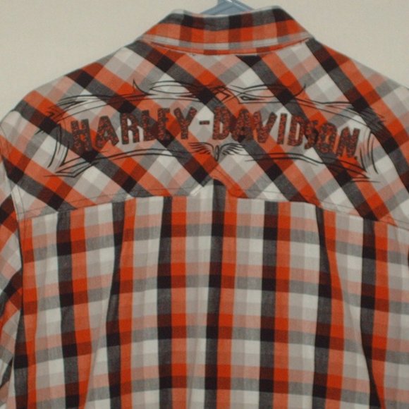 Harley-Davidson Motorcycles plaid dress shirt - Picture 4 of 6
